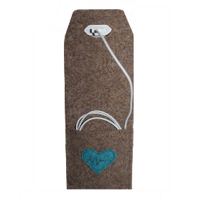 Handy Ladetasche Wollfilz Herz Ladestation Handyladehülle Zubehör
