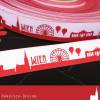 Wien Skyline Webband rot/weiß Bild 4