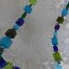 Würfelkette, blau, grün, MelLenKreationen, 46 cm, Kette Würfel, Halskette, Geschenk, Muttertag, Geburtstag, Perlenkette, Hochzeitsschmuck Bild 4