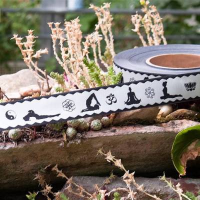 Yoga asana Webband schwarz/weiß