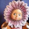 Baby mit Blumentopf,Rosa,Babyfigur,Kostüm,Chrysantheme Bild 5