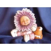 Baby mit Blumentopf,Rosa,Babyfigur,Kostüm, Bild 1