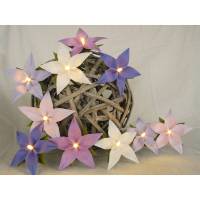 Lichterkette Sternchenblüte Lavendel, LED Lichterkette Kinderzimmer, Geschenk Einschulung Bild 2