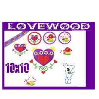 Stickdatei Lovewood 10x10 Bild 1