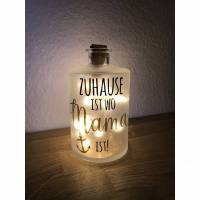 Flaschenlicht "Zuhause Mama" Bild 1