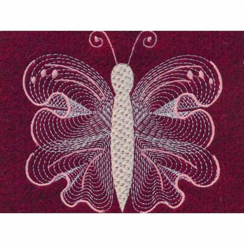 Stickdatei Schmetterling Reliefstich 3 Größen