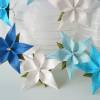 Lichterkette blau türkis weiß, Dekoration Taufe Tischdeko, Geschenk zur Geburt Bild 4