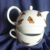 Teekanne mit Tasse als Set Schmetterlinge,Tee,Frühstück,Unikat Bild 5