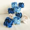 Lichterkette große Rosen in blau-weiß, Hochzeitsdeko, Tischdeko, romantische Girlande Bild 3