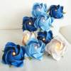 Lichterkette große Rosen in blau-weiß, Hochzeitsdeko, Tischdeko, romantische Girlande Bild 4