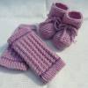 Babyschuhe aus Wolle (Merino), mit Kordel zum Binden. Farbe nach Wahl Bild 5