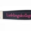 Schlüsselanhänger LIEBLINGSKOLLEGIN bestickt Wollfilz Wunschfarben Schlüsselband Bild 2