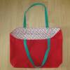 Stofftasche Rot aus Baumwolle für Einkauf, Sport oder Freizeit Bild 2