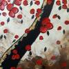 Acrylbild auf Leinwand Bild abstrakt Baum mit roten Blumen Leinwandbilder Wandbilder Wanddeko Bilder für Wohnzimmer by ilonka Bild 4