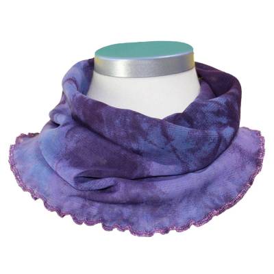 Romantisches Damen Loop Halstuch aus Feintüll in Flieder/Violett – Sommerleicht & Luftig