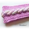 1 handgestricktes Stirnband für´s Baby - weich - Wolle - rosa Bild 2
