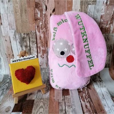 Kinderkissen mit Namen, WUTKNUFFEL in klein, Namenskissen,Geschenkidee, Bester Freund, Boxsack, Wutkissen