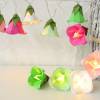 Lichterkette Glockenblume himbeer mit LED für Kinderzimmer, Geschenk Einschulung Bild 5