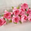 Lichterkette kleine Rosen rosé-weiß-grau, Nachtlicht, Kinderzimmerdeko, Einschulung Geschenk Bild 7