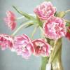 Blumen Stillleben, Tulpen in Rosa, botanischer Kunstdruck, Fotografie in der Größe 45 x 30 cm Bild 3