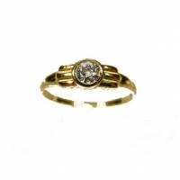 Solitär Ring Gold 333 Zirkonia Goldring Freunschaftsring Verlobung Bild 1