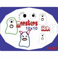 ITH Stickdatei Monster  10x10 Bild 1