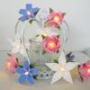 Lichterkette Lavendel Rose Edelweiß, LED Lichterkette Kinderzimmer, Geschenk zur Einschulung Bild 4
