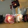 Lichterkette große Rosen in bordeaux-weiß-rosé, Lampe für Wohnzimmer, Kinderzimmer, Deko, Nachtlicht, romantische Girlande Bild 3
