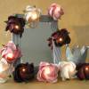 Lichterkette große Rosen in bordeaux-weiß-rosé, Lampe für Wohnzimmer, Kinderzimmer, Deko, Nachtlicht, romantische Girlande Bild 4