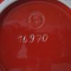 vintage rotes Keramik Bowleservice aus den 70ern, sechseckig, Rarität, 7 teilig, innen schwarz, außen rot, glasiert, Bild 5