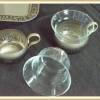 Vintage 7 tlg. Teeservice Edelstahl Glaseinsatz mit Serviertablett, 70er Jahre, Teetassen aus Glas, Bild 2