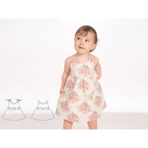 Babykleid kostenlos schnittmuster Jersey Babykleid