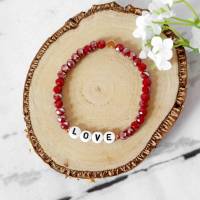 Love • Armband Perlen Herz Glasschmuck Armschmuck Geschenke für Frauen Bild 1