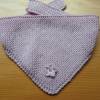 Babyhalstuch - Baby-Schal aus  Wolle-Merino - grau rosa blau Bild 5