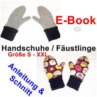 E-Book - Handschuhe/Fäustlinge, Gr. S-XXL, Nähanleitung und Schnitt Bild 1
