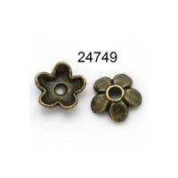 50 oder 300 Perlkappen, Perlen, Kappen für Perlen,bronze, Blume, Blüte, 6mm, 24749 Bild 1