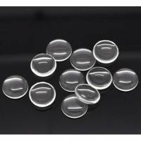 10 oder 100 klare Cabochons-Kuppelsteine-Glassteine * 12mm Druchmesser, 79839 Bild 1