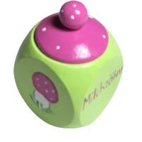 Milchzahndose Zahndose für Milchzähn Fliegenpilze hellgrün/pink Bild 2