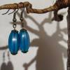 Ohrhänger aus african trade beads, Böhmisches Glas, türkis-transparent-messing Bild 2