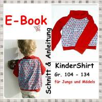E-Book - KinderShirt, Größe 104-134, Nähanleitung und Schnitt Bild 1