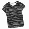 15,90EUR/m Jersey Wavy Stripes von Lycklig Design in schwarz grau Bild 3