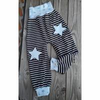Baby Hose / Kinder Pumphose,, Streifen + Sterne"in den Gr 50/56 bis 122 aus Jersey Bild 1