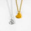Herzkette - Gehämmert - Silber oder Gold - Edelstahl oder 925er Silber - Geschenk - Liebe - Valentinstag - Love Bild 7