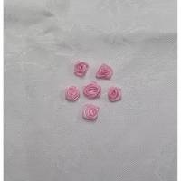 6 Stück Satinrosen rosa, 12 - 15 mm Bild 1