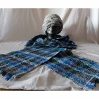 Wunderschöner, handgewebter Schal aus handgefärbter Tussahseide unisex Bild 1