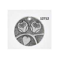 5 oder 20 Eulen, Eulenanhänger, Anhänger, Schmuckanhänger, silberfarben, Charm, 12712 Bild 1