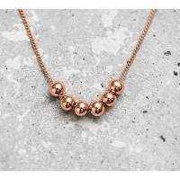 Kugel Kette - Rose Goldfarben - Perlen - Layering - Kupfer - Minimalistisch Bild 1
