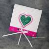 Tischkarte / Gastgeschenk Einschulung Herz-Lolli in pink Bild 2