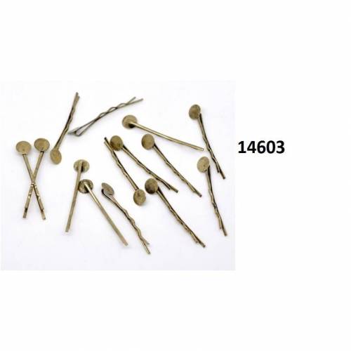 10 oder 100 Haarklemmen, Haarspangen, Cabochon, Klebefläche,bronzefarben, Haarschmuck, zum Verzieren, 14601