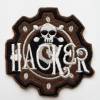 Patches Aufnäher Bügelbild Hacker Skull GESTICKT Applikation Bild 2